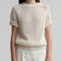 Women's Pullover Short Sleeved Summer Knitted T-shirt