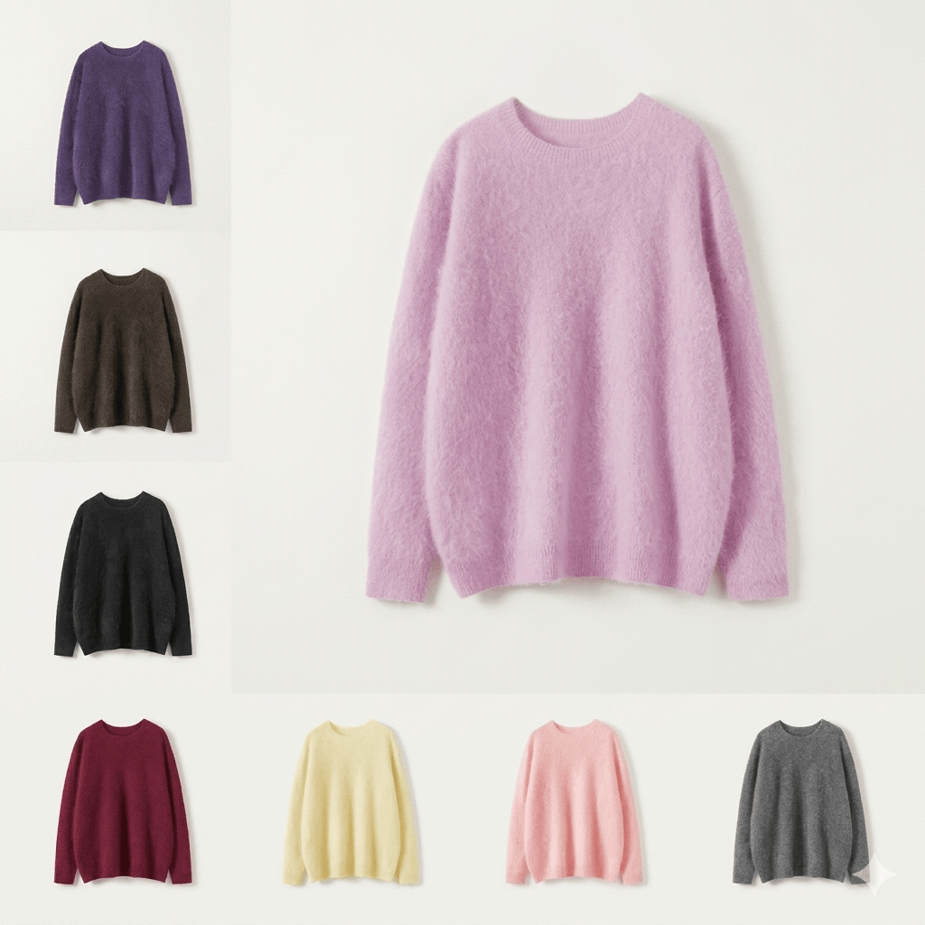 2026 Autumn New: 96.5% Sheep Wool 3.5% Cashmere Knitted Sweater, Luxury Soft Round Neck Slim Fit Pullover, Thickened Warm Base Layer Knitwear for Women