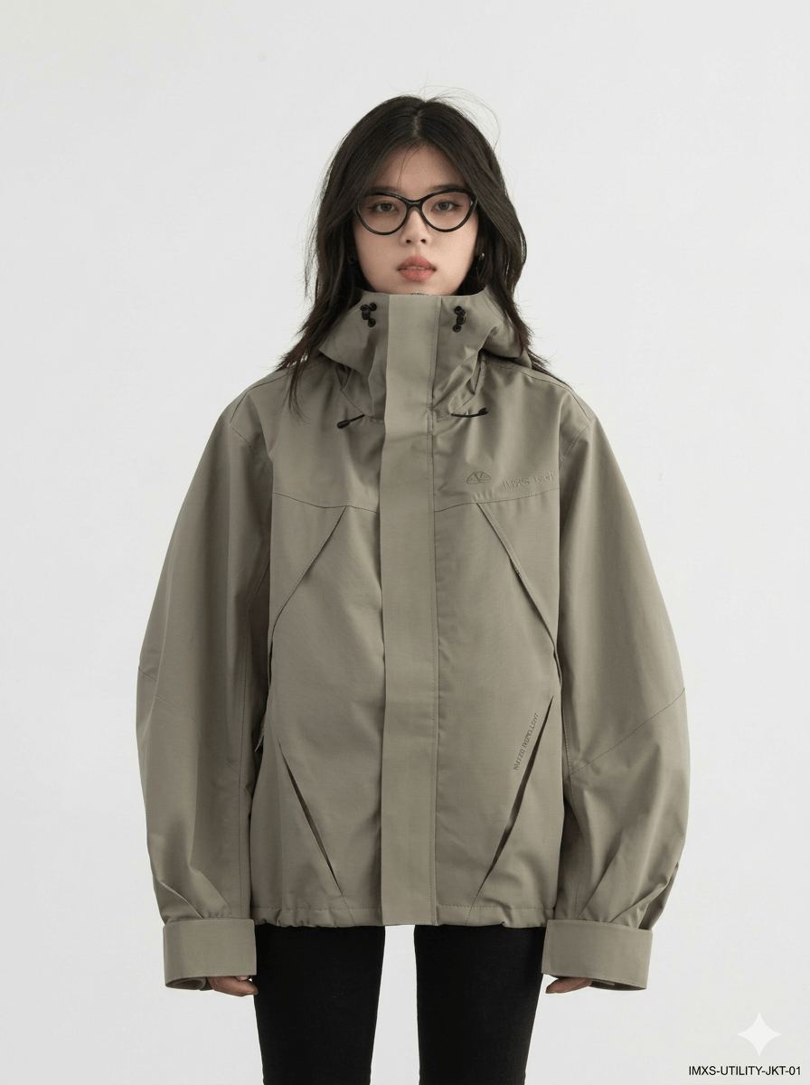 Women's Hooded Short Jacket 2026 - Loose Casual Windproof Windbreaker Coat - Lightweight Outdoor Sports Overcoat - Autumn Winter Ladies Outerwear