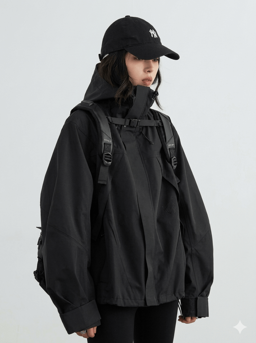 Women's Hooded Short Jacket 2026 - Loose Casual Windproof Windbreaker Coat - Lightweight Outdoor Sports Overcoat - Autumn Winter Ladies Outerwear