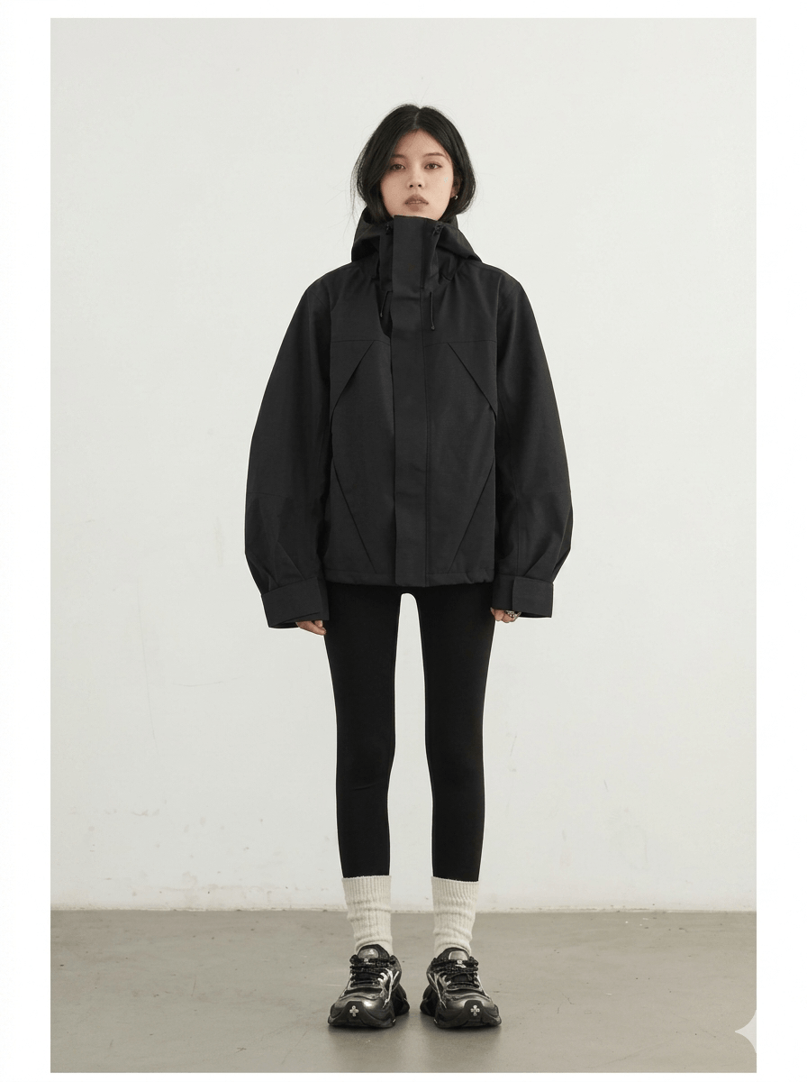 Women's Hooded Short Jacket 2026 - Loose Casual Windproof Windbreaker Coat - Lightweight Outdoor Sports Overcoat - Autumn Winter Ladies Outerwear