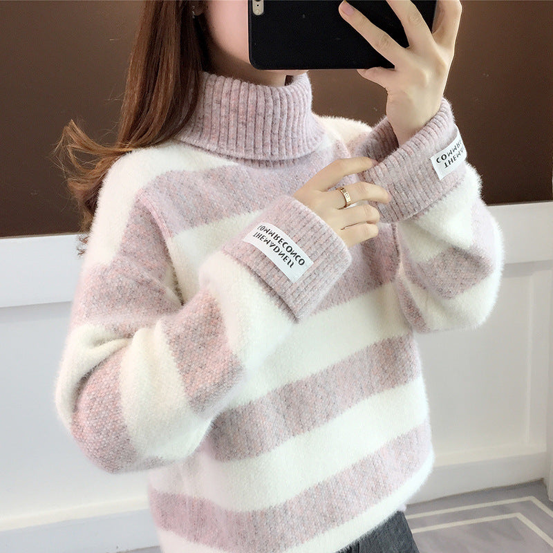 Knitted Sweater New Popular Autumn Style Trend Women's Loose V-neck Pullover Base Sweater for Women