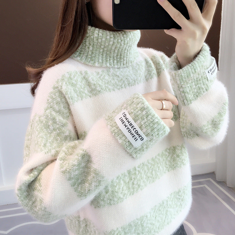 Knitted Sweater New Popular Autumn Style Trend Women's Loose V-neck Pullover Base Sweater for Women