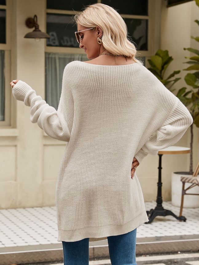 Women's Sweaters Plain Color New Design Long Sleeve Pullover Sweater Women Loose Oversized Knitted Sweaters for Women